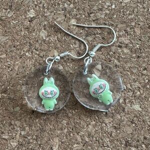 Cute Green Character Earrings